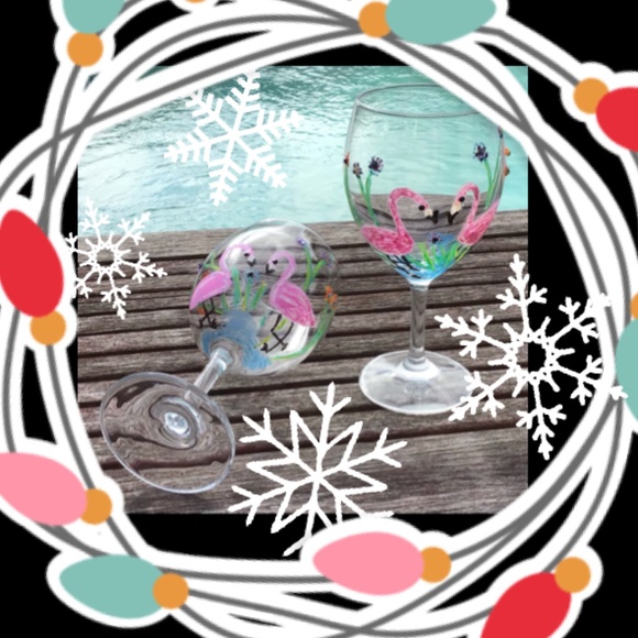 Flamingo Wine Glasses - Picture 3 of 3